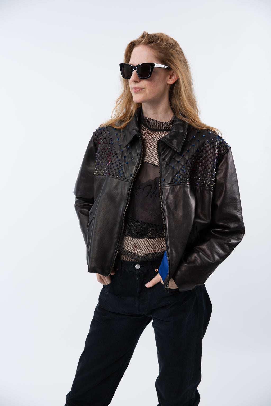 Mesh/silk shirt Queen of Hearts