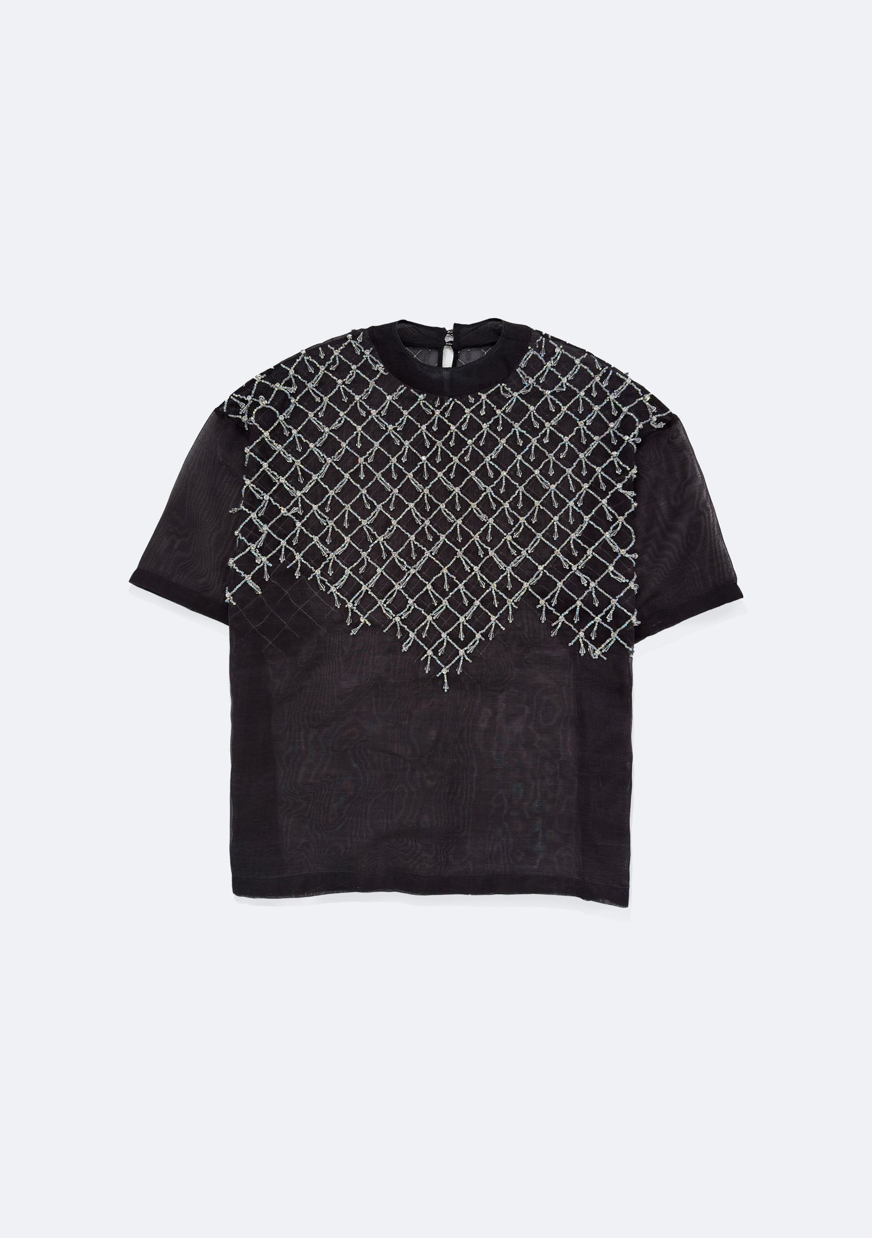 Silk shirt with pendants